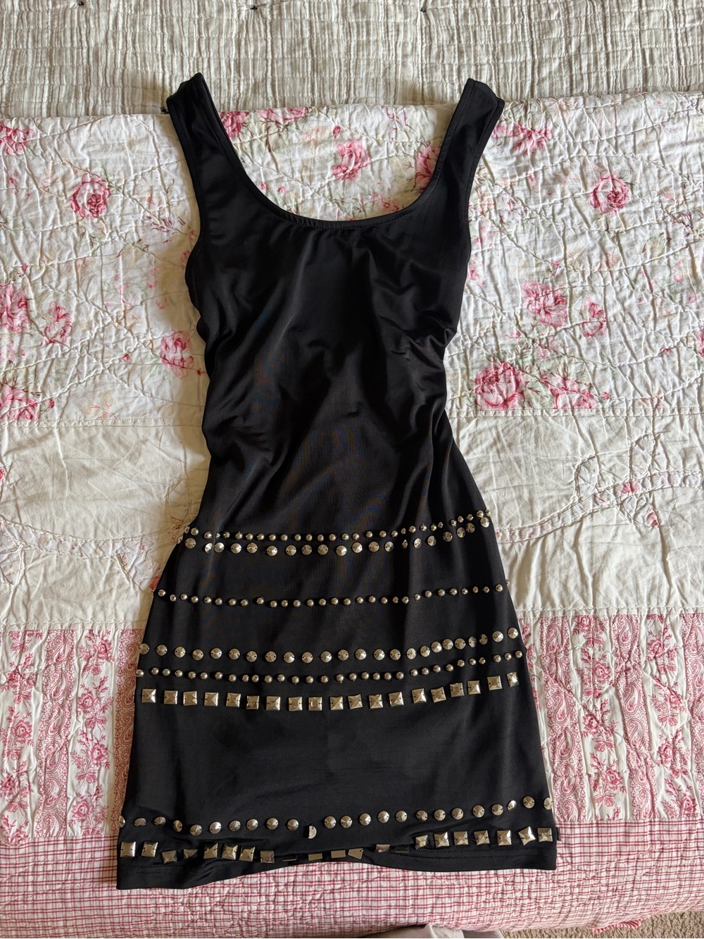 Forever 21 Black Studded Mini Dress